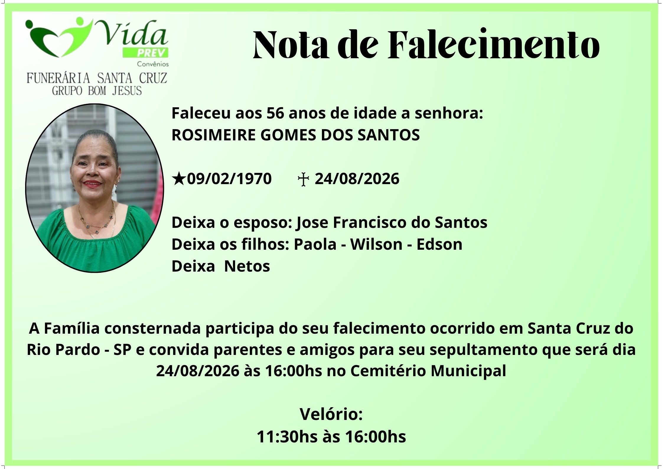 ROSIMEIRE GOMES DOS SANTOS