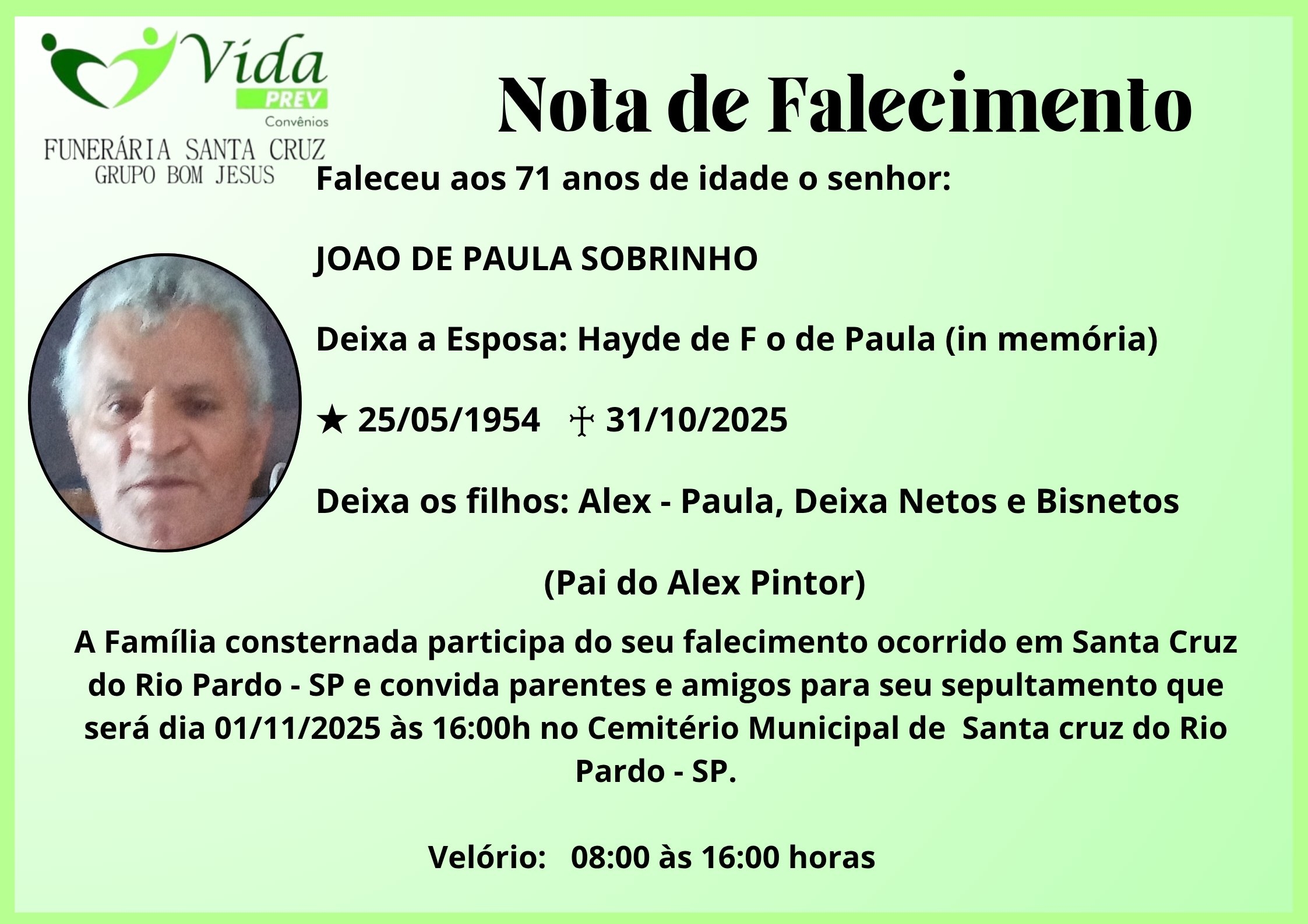 JOAO DE PAULA SOBRINHO