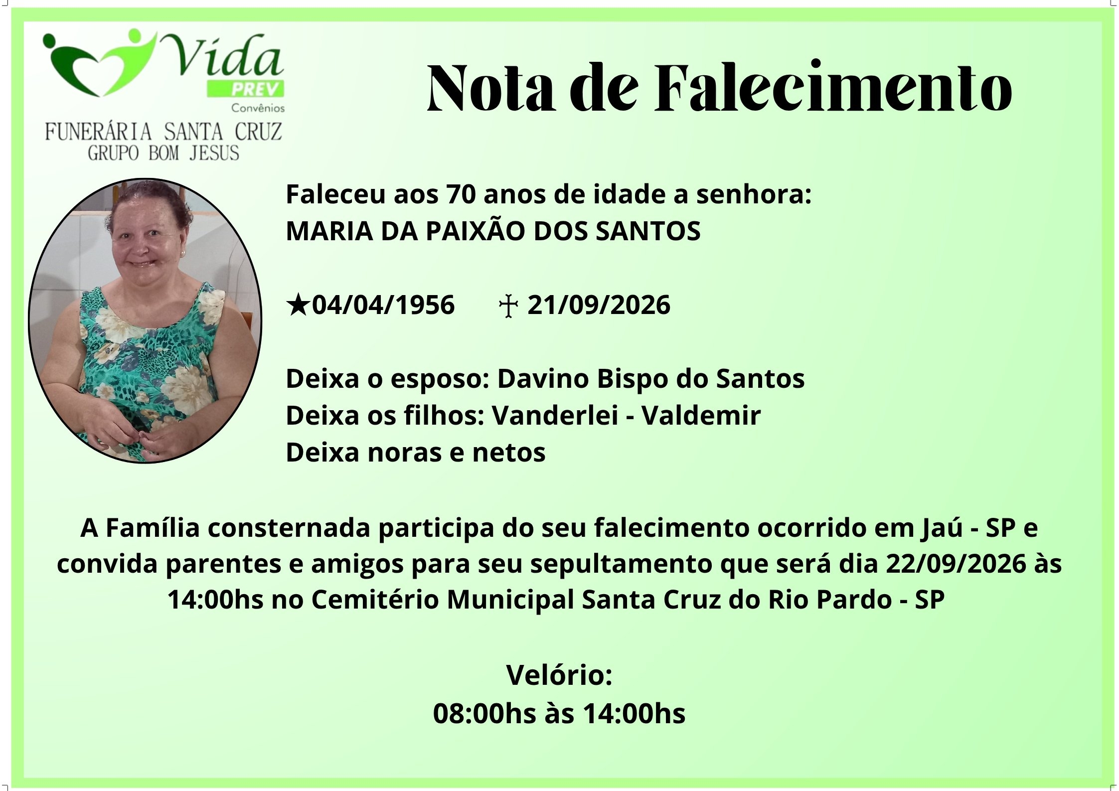 Maria da Paixao dos Santos